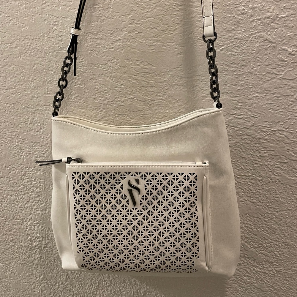 Vera Wang white purse.